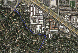 Many drivers use the Newell Road bridge to bypass congested University Avenue on their way to Highway 101. Crescent Park residents worry that increasing the size of the bridge would bring more of this unwanted traffic. (Courtesy of Google Maps.)